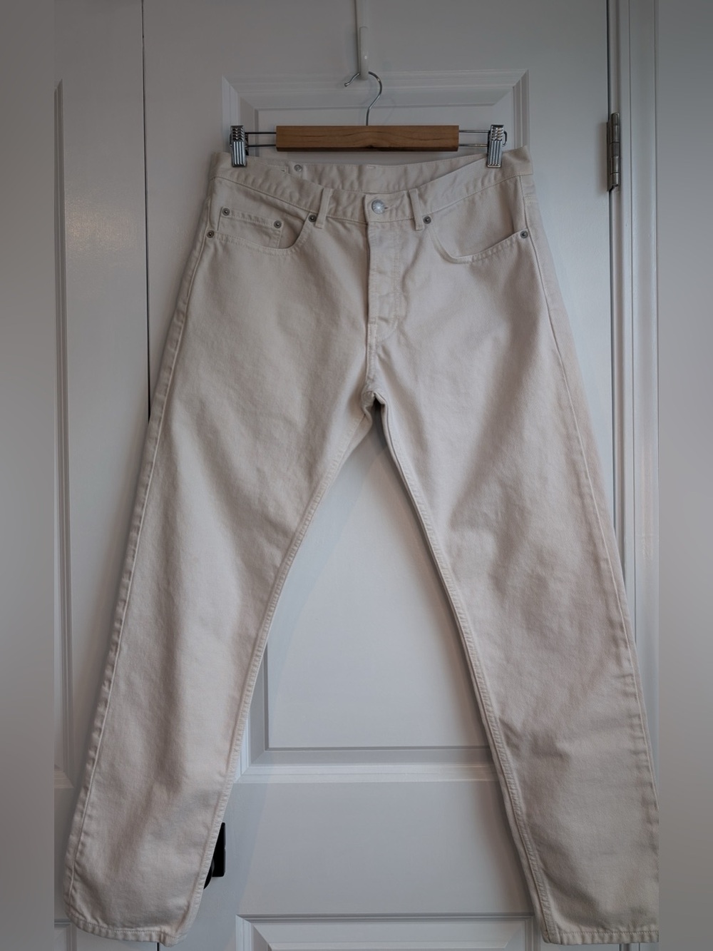 Dries Van Noten Men’s Straight Leg Jeans 100%  Cotton Ecru Size 32
